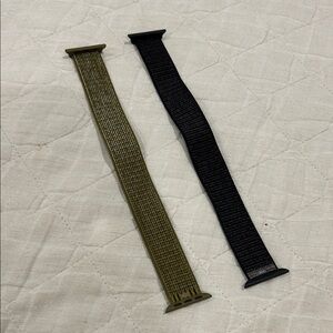 Apple Black and Olive Watch Bands